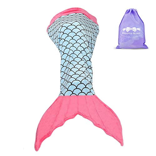 Mermaid Tail Blanket Sleeping Bag Pink Blue